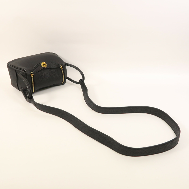 HERMES Clemence皮革Mini Lindy金扣手挽肩背兩用袋-7