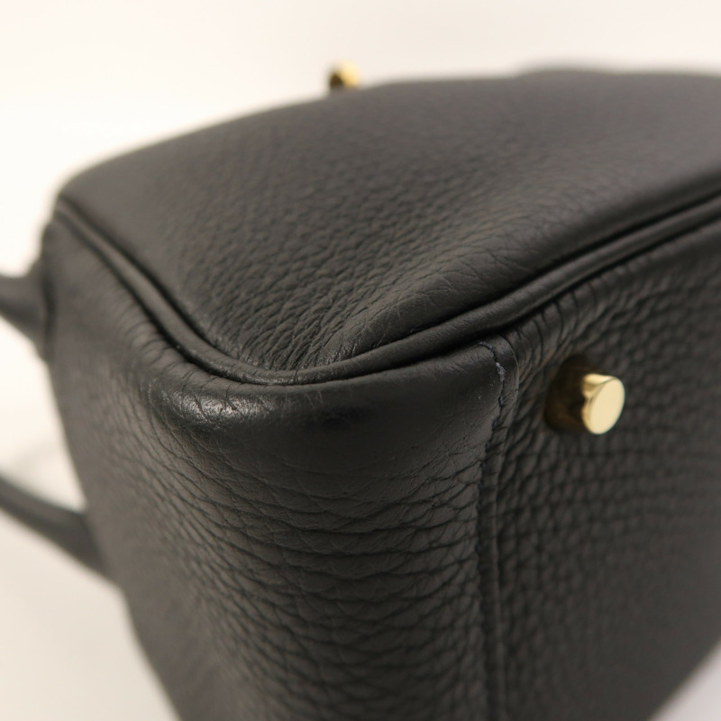 HERMES Clemence皮革Mini Lindy金扣手挽肩背兩用袋-11