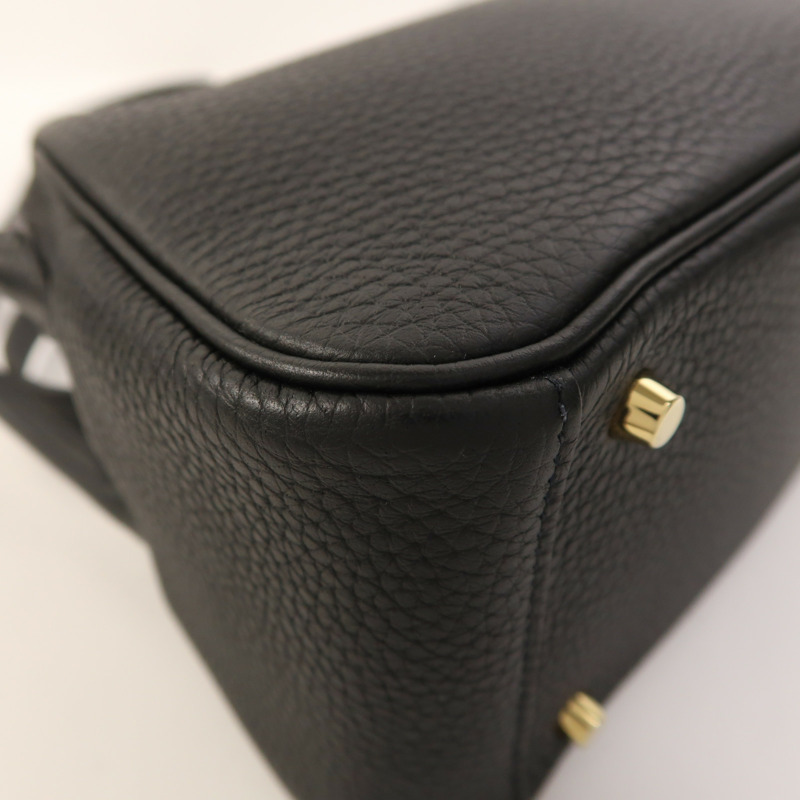 HERMES Clemence皮革Mini Lindy金扣手挽肩背兩用袋-13