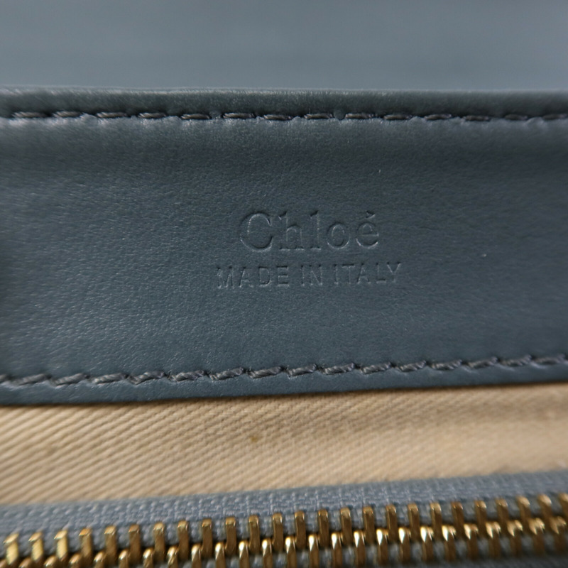 Chloe 牛皮皮革Small C Double Carry Bag金扣肩背袋-5