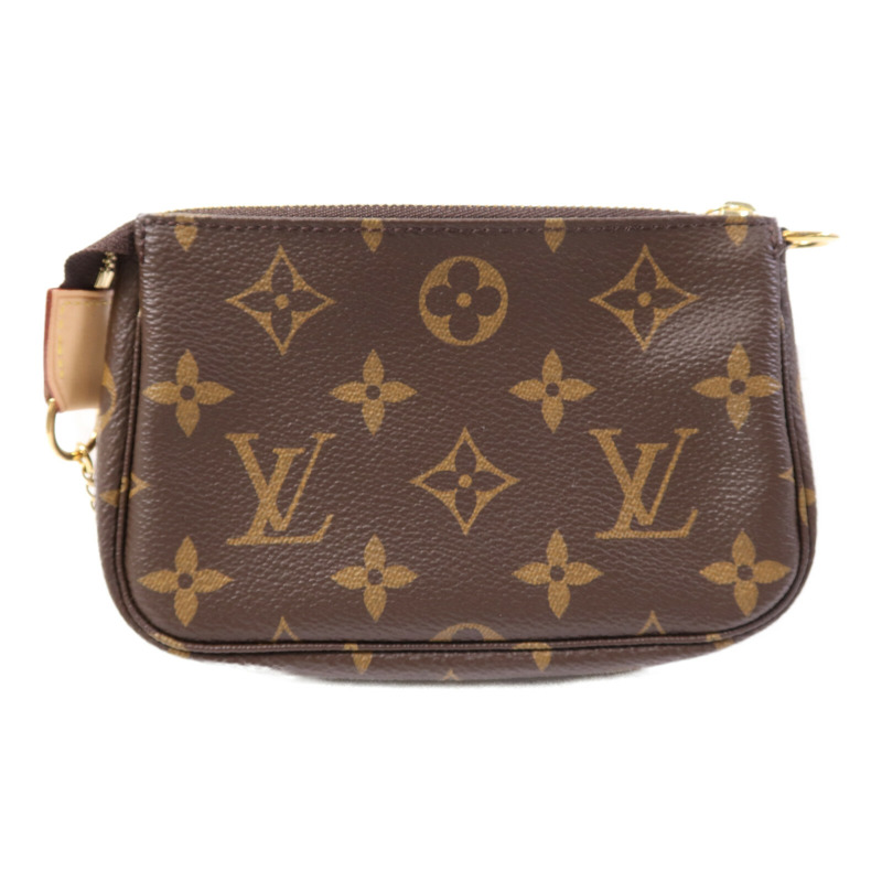 LOUIS VUITTON Monogram Mini Pochette Accessoires金扣手挽袋-1