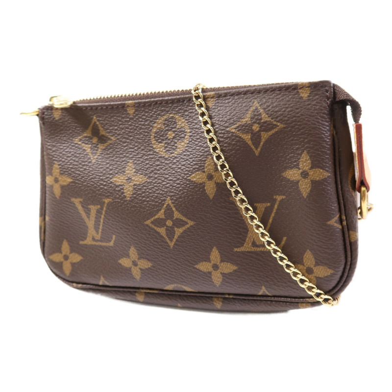 LOUIS VUITTON Monogram Mini Pochette Accessoires金扣手挽袋-2
