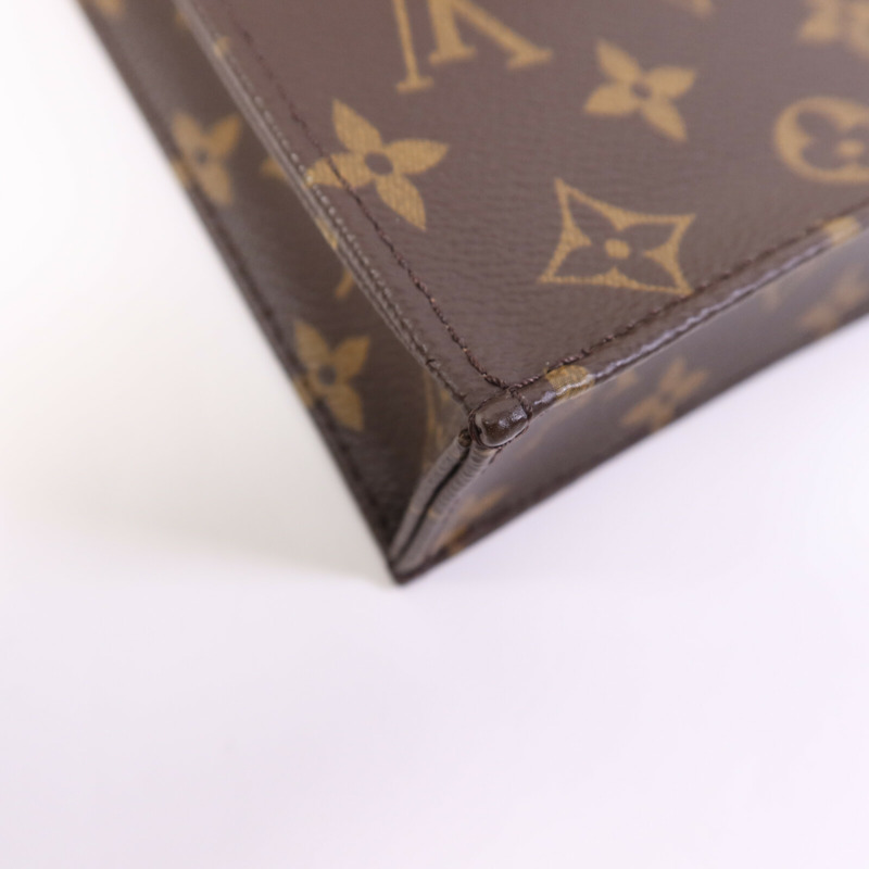 LOUIS VUITTON Monogram Petit Sac Plat金扣手挽肩背兩用袋-10