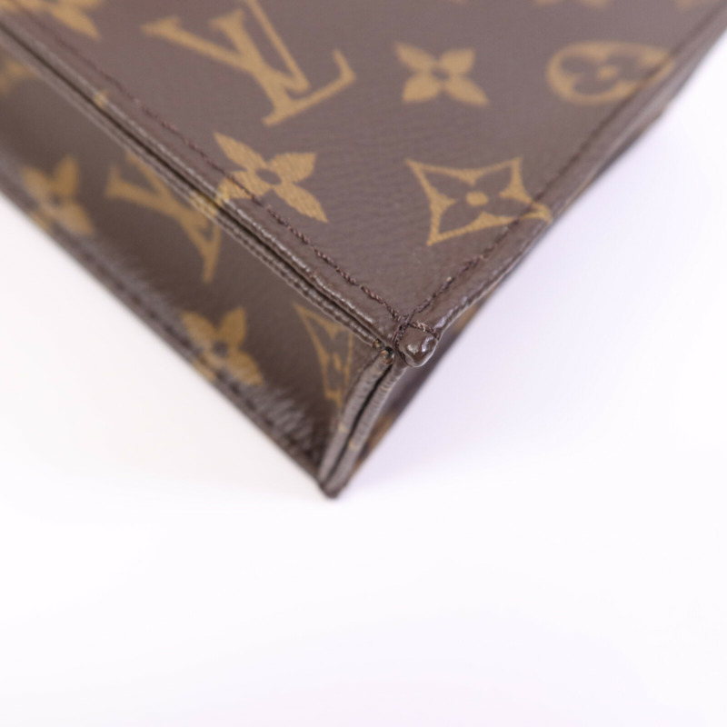 LOUIS VUITTON Monogram Petit Sac Plat金扣手挽肩背兩用袋-12