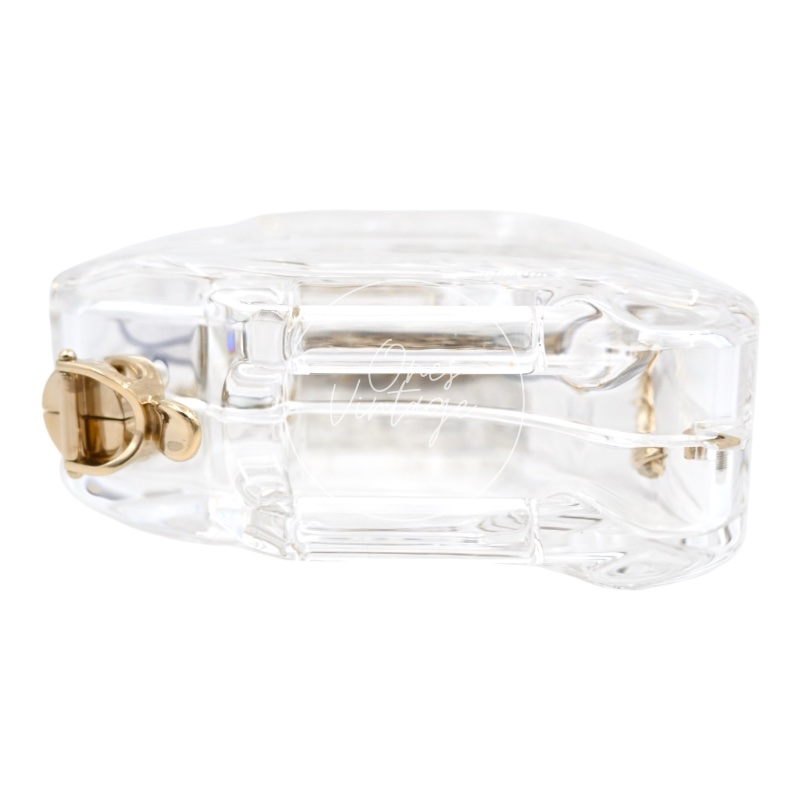 [Pre-owned] Chanel Gasoline Transparent Evening Clutch Bag-5