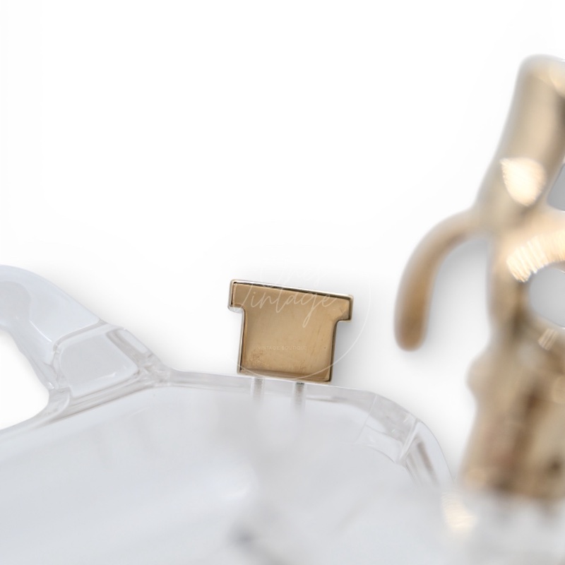 [Pre-owned] Chanel Gasoline Transparent Evening Clutch Bag-15