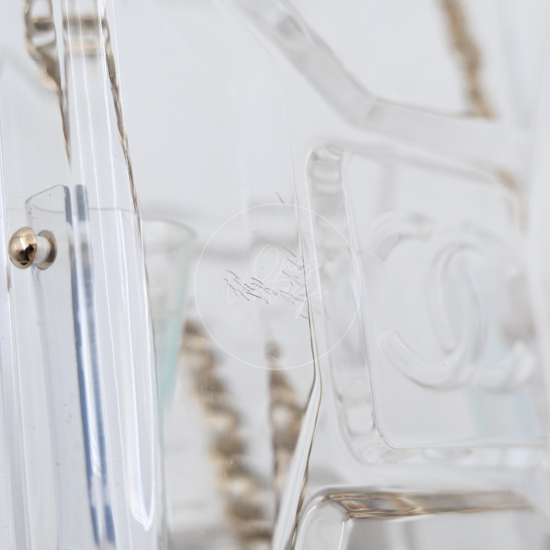 [Pre-owned] Chanel Gasoline Transparent Evening Clutch Bag-19