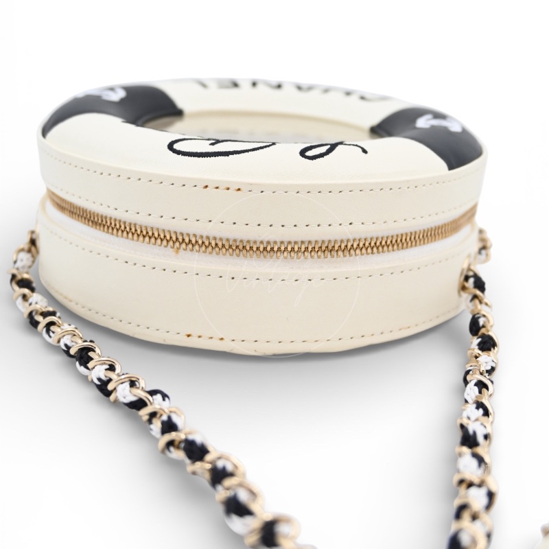 [Pre-owned] Chanel Coco Black Lifesaver Lambskin GHW Bag-3