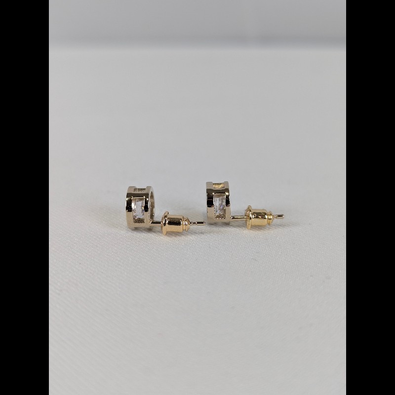 莉亞精品♡Chanel 鈕釦水鑽耳環 近新閒置-4