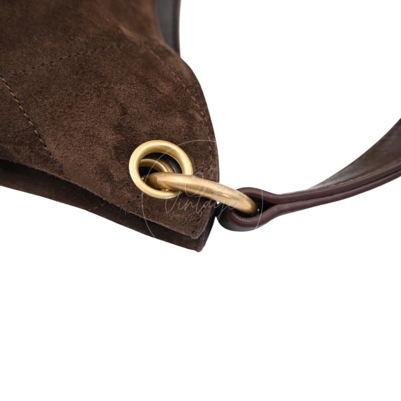 Chanel Cruise 25/26 Maxi Suede Calfskin Lambskin Dark Brown Hobo Bag-19