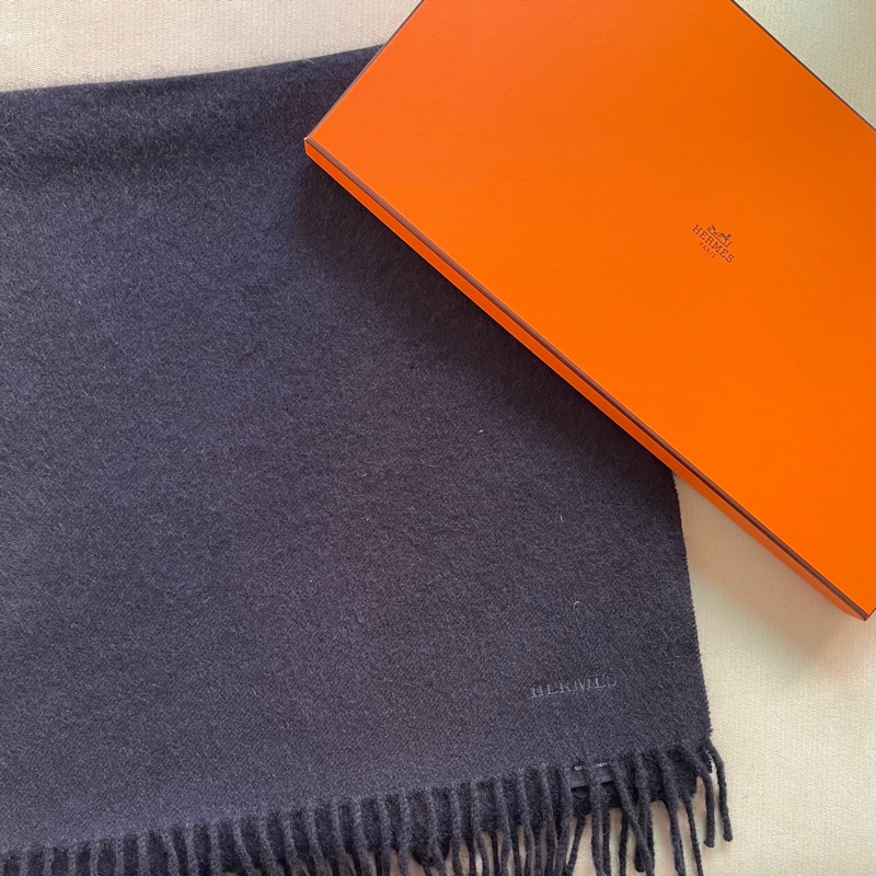 全新 清貨🧡 Hermes muffler cashmere 頸巾 羊绒 圍巾 🐴 Unie Brodee-0