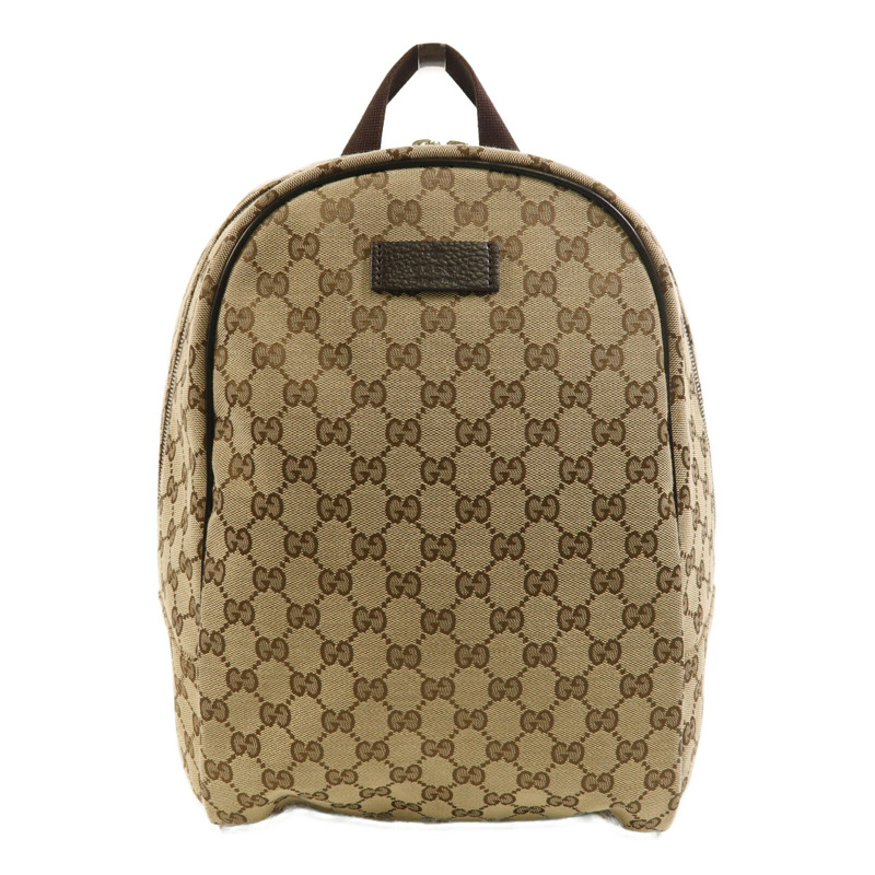 GUCCI 帆布Backpack銀扣背包-0