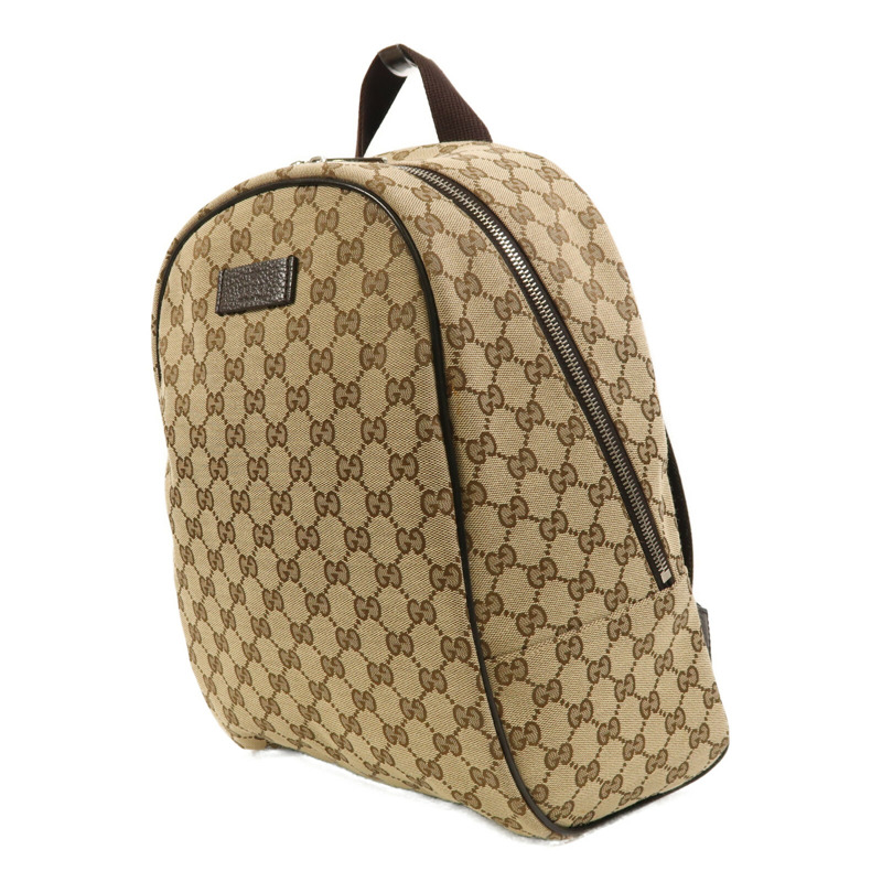 GUCCI 帆布Backpack銀扣背包-2