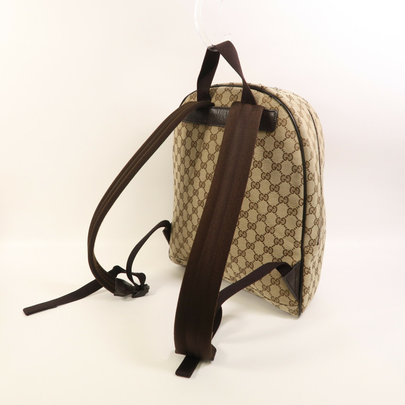 GUCCI 帆布Backpack銀扣背包-10