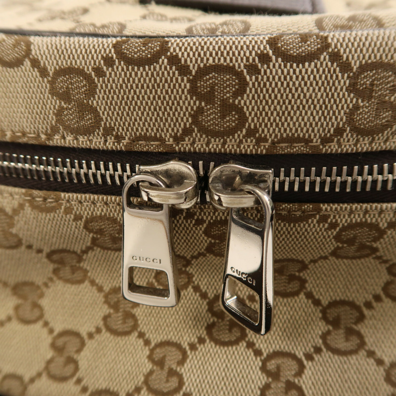 GUCCI 帆布Backpack銀扣背包-11