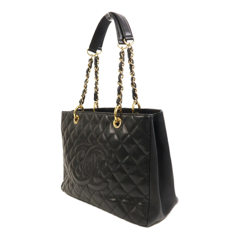 CHANEL 牛皮皮革GST Grand Shopping Tote Bag金扣鏈帶肩背袋-2