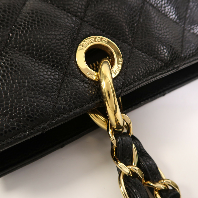 CHANEL 牛皮皮革GST Grand Shopping Tote Bag金扣鏈帶肩背袋-9