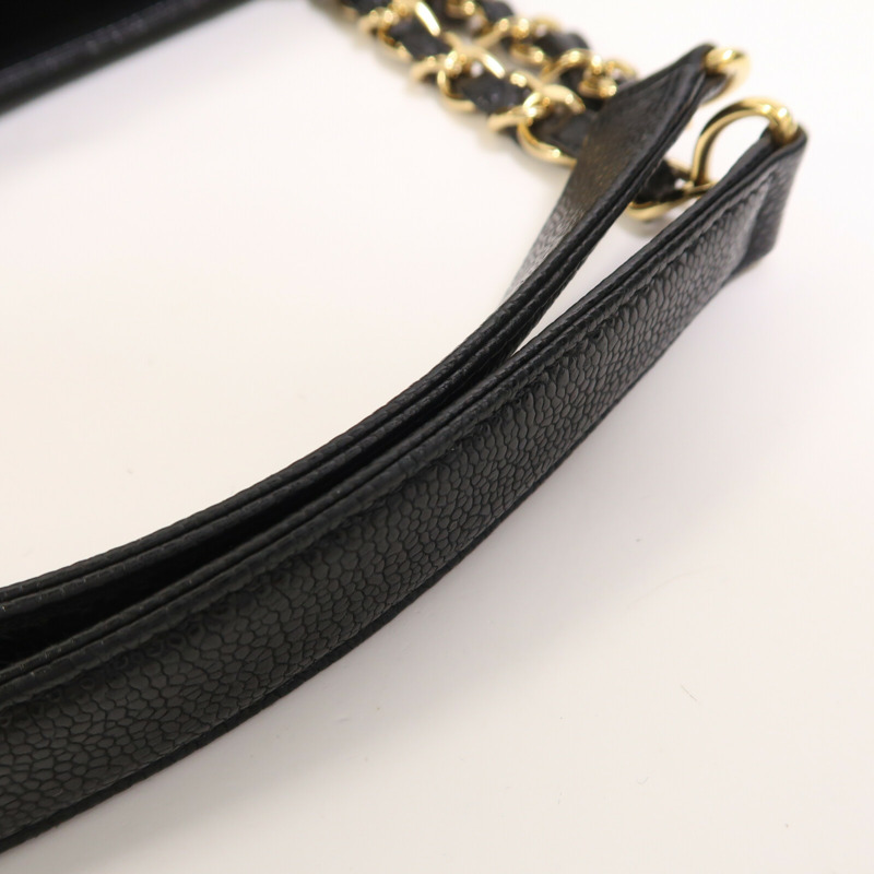 CHANEL 牛皮皮革GST Grand Shopping Tote Bag金扣鏈帶肩背袋-11