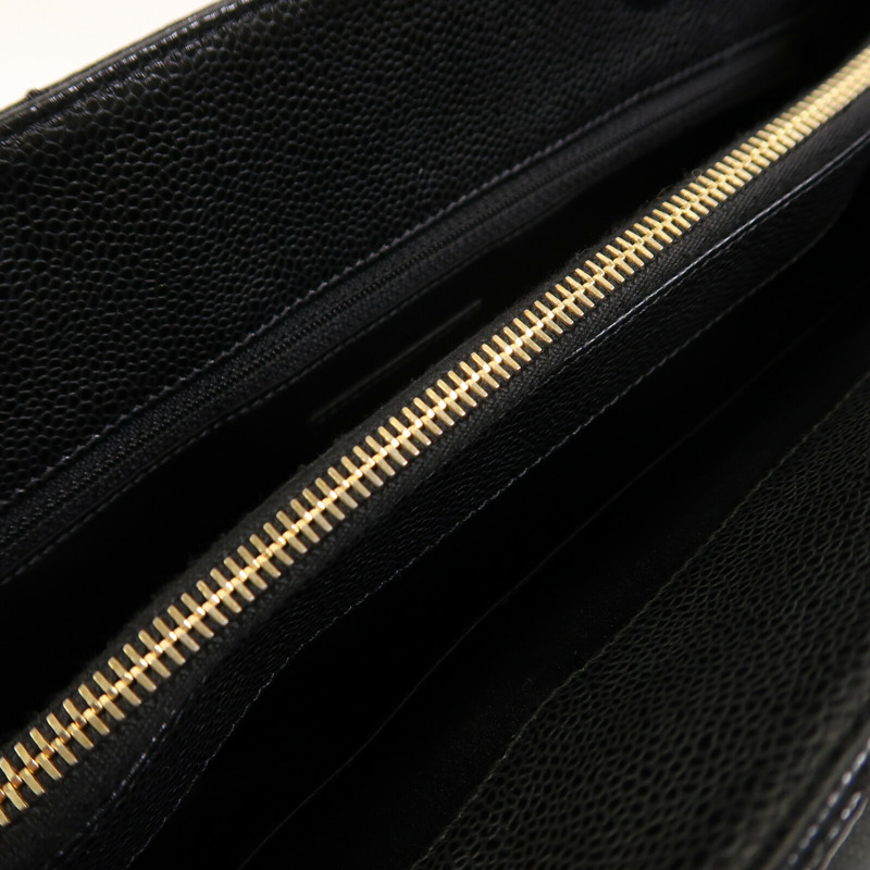 CHANEL 牛皮皮革GST Grand Shopping Tote Bag金扣鏈帶肩背袋-17