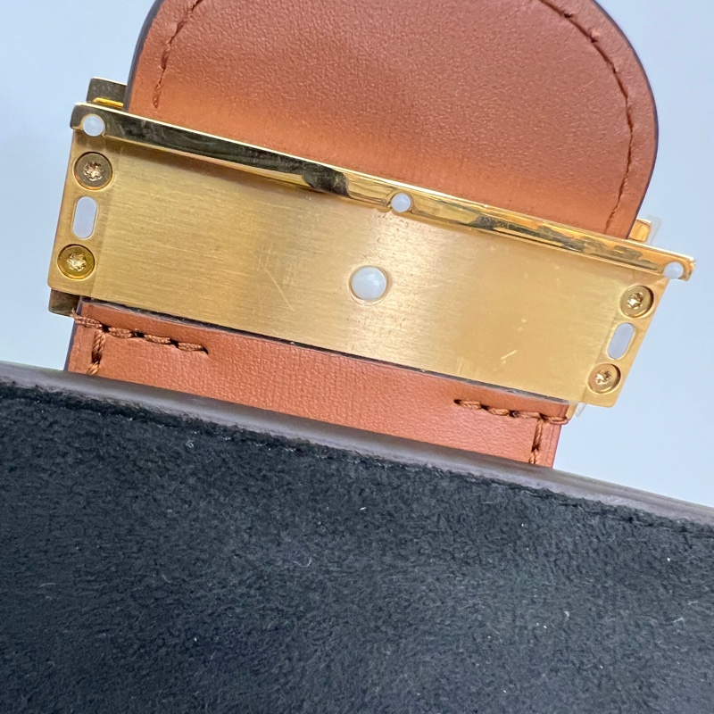 LV 雙色原花金釦Mini Dauph肩斜背包-14