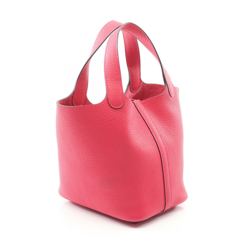 愛馬仕 Picotin Lock PM 手提包 U Taurillon Clemence Rose 墨西哥二手女包-1