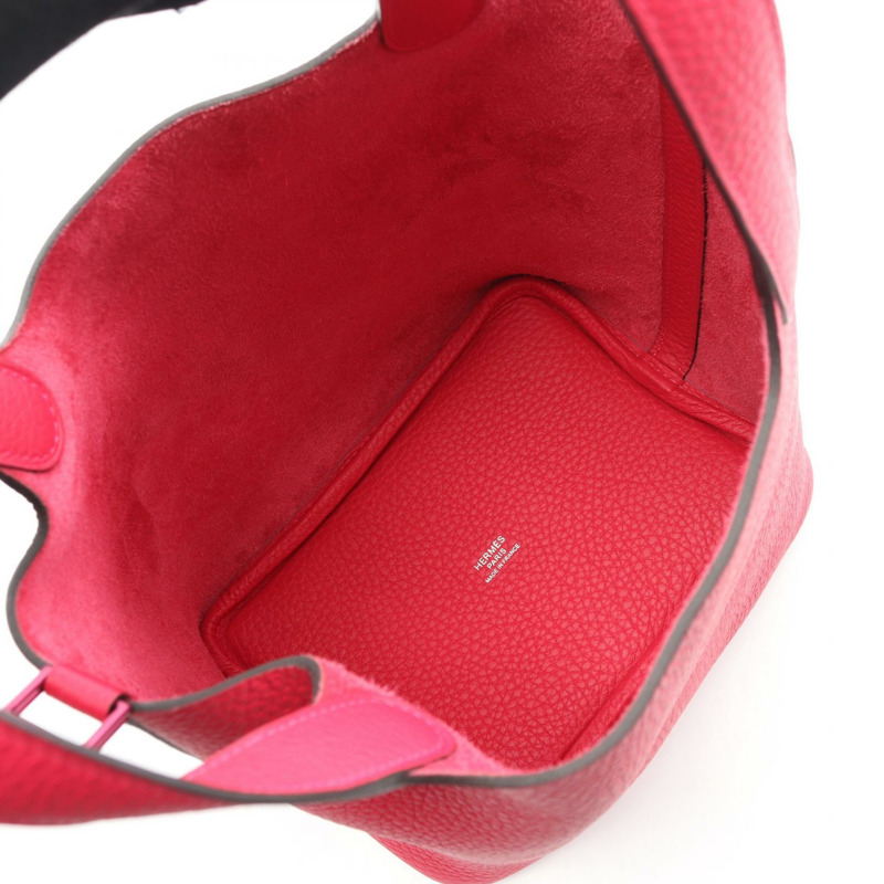 愛馬仕 Picotin Lock PM 手提包 U Taurillon Clemence Rose 墨西哥二手女包-2