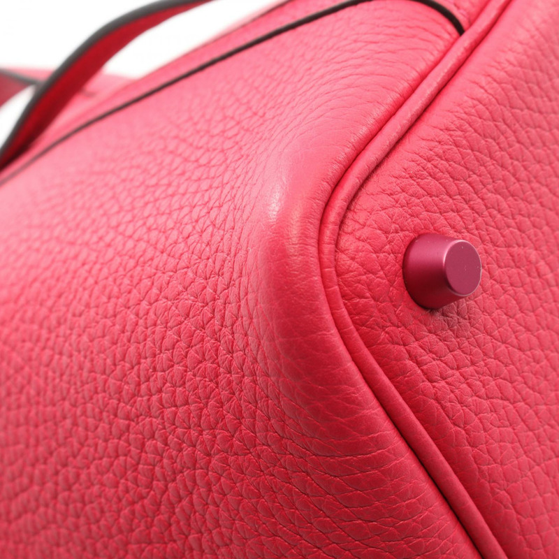愛馬仕 Picotin Lock PM 手提包 U Taurillon Clemence Rose 墨西哥二手女包-5