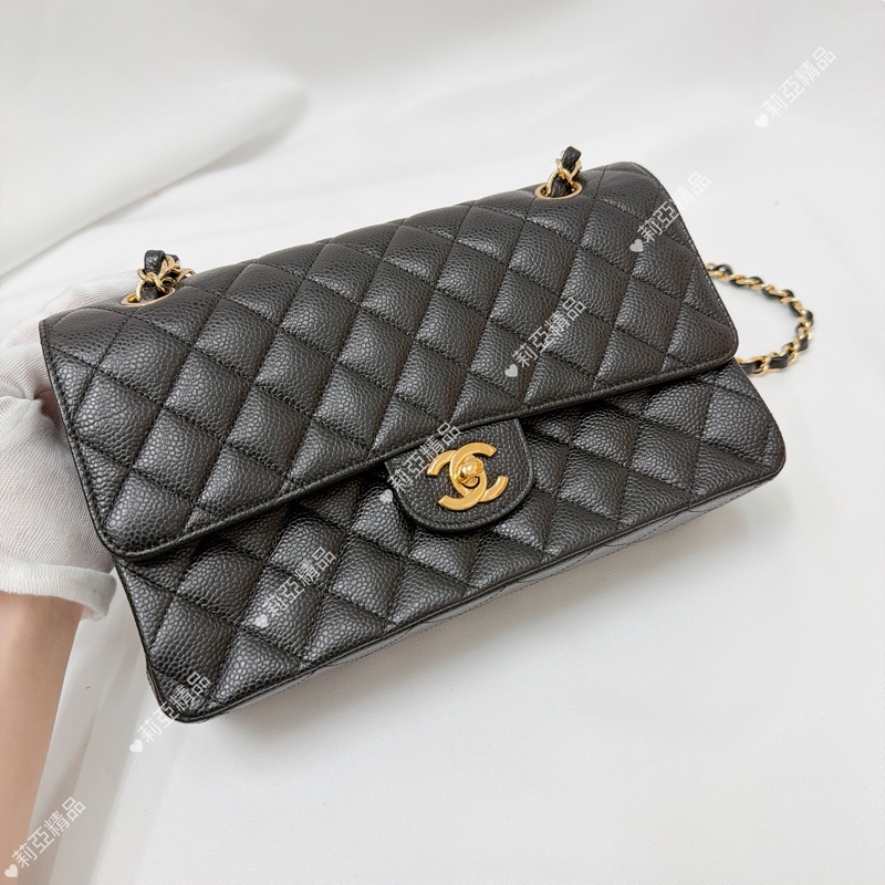 莉亞精品♡ Chanel cf25黑金 二手美包-2