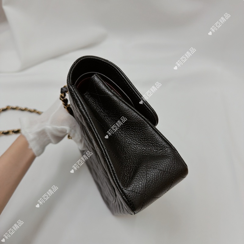 莉亞精品♡ Chanel cf25黑金 二手美包-6