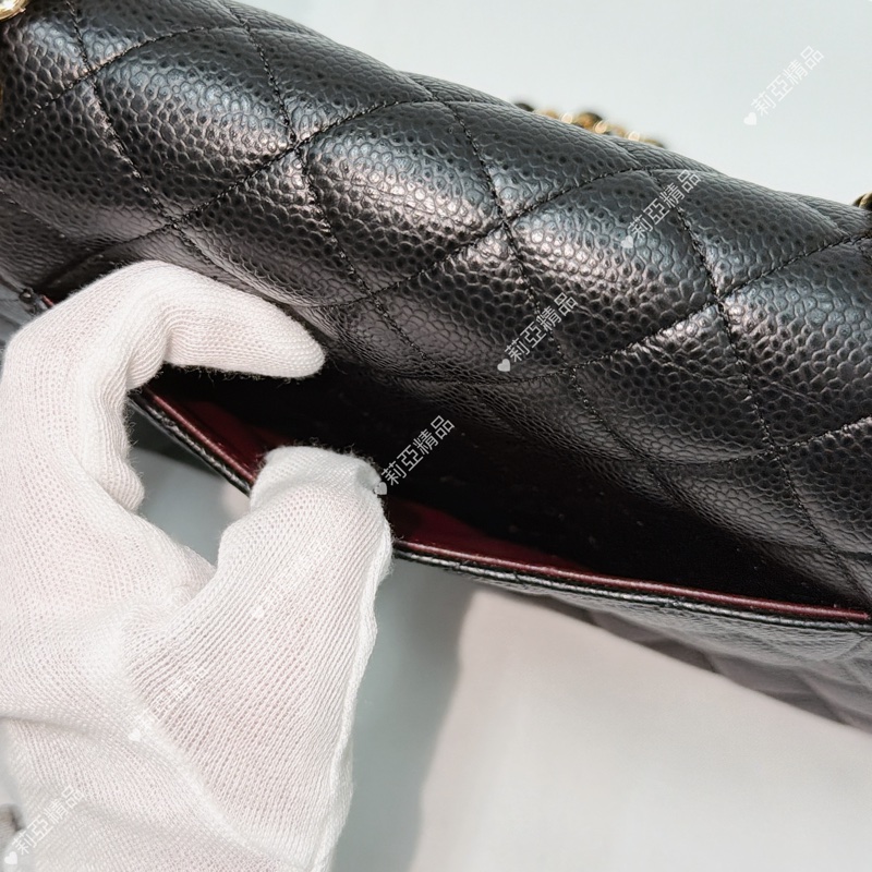 莉亞精品♡ Chanel cf25黑金 二手美包-16