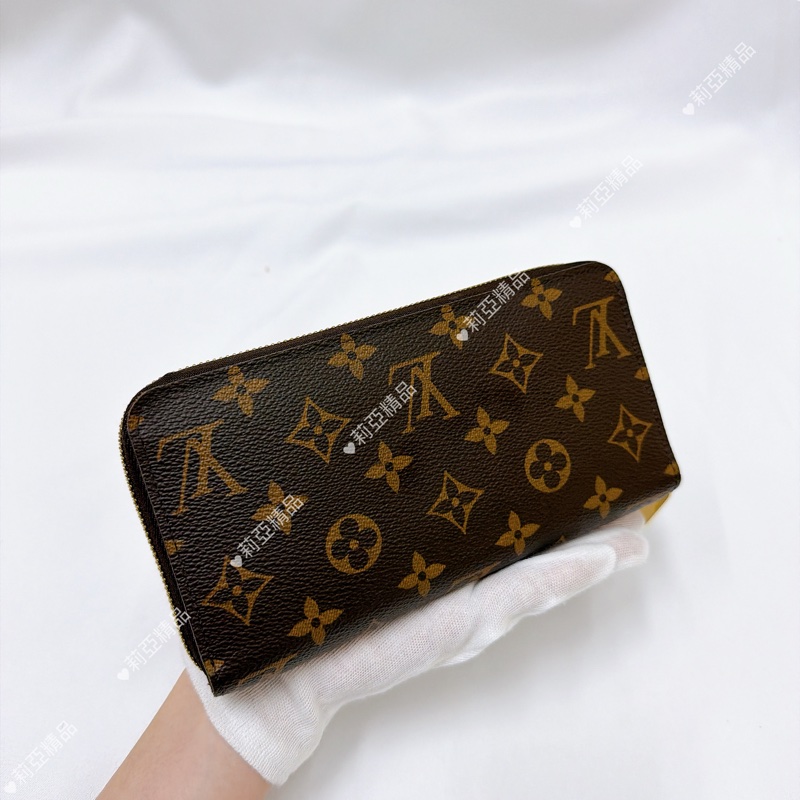莉亞精品♡ LV 老花ㄇ拉長夾 9成新閒置品-2