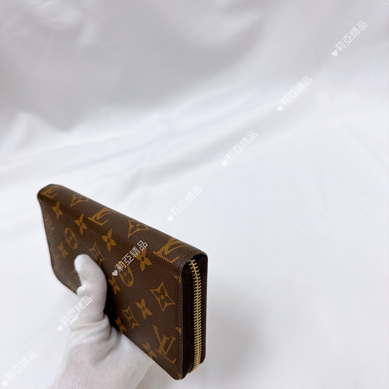莉亞精品♡ LV 老花ㄇ拉長夾 9成新閒置品-8