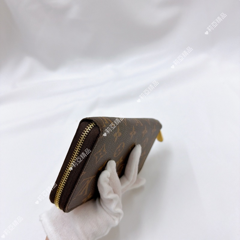 莉亞精品♡ LV 老花ㄇ拉長夾 9成新閒置品-10