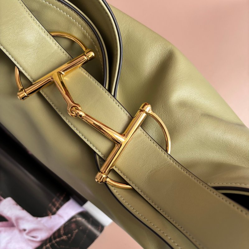 超甜割愛 ::GUCCI:: Beatrix系列 牛油果綠 馬銜扣肩背包 包款 (大款)-14