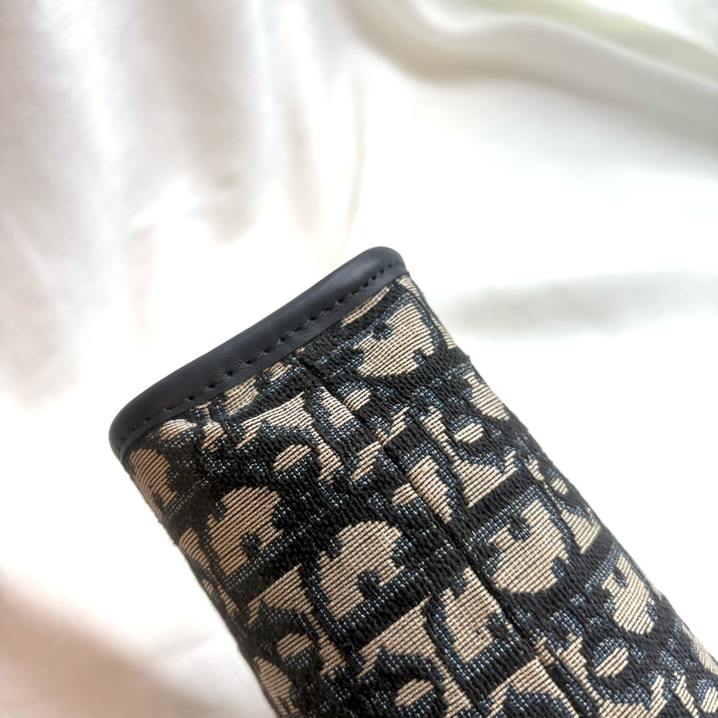Dior 老花拉鍊信封肩背包 Navy Oblique Canvas Clutch with Strap-9