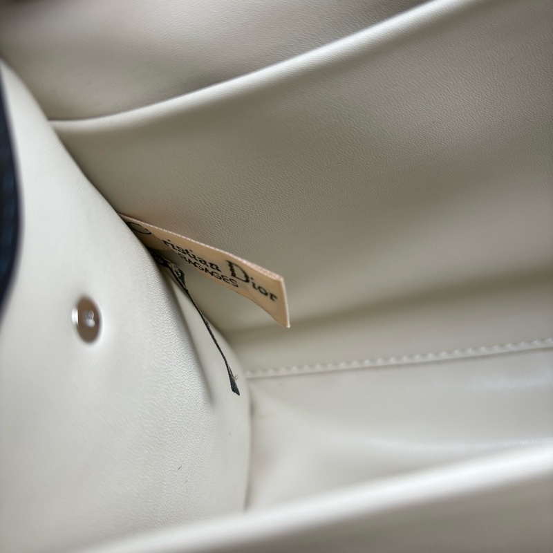 Dior 老花拉鍊信封肩背包 Navy Oblique Canvas Clutch with Strap-20