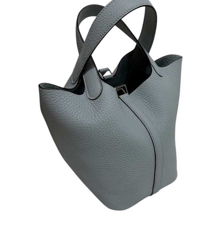 全新Hermès Picotin Lock 18 T/C CK8U Bleu Glacier冰川藍-4