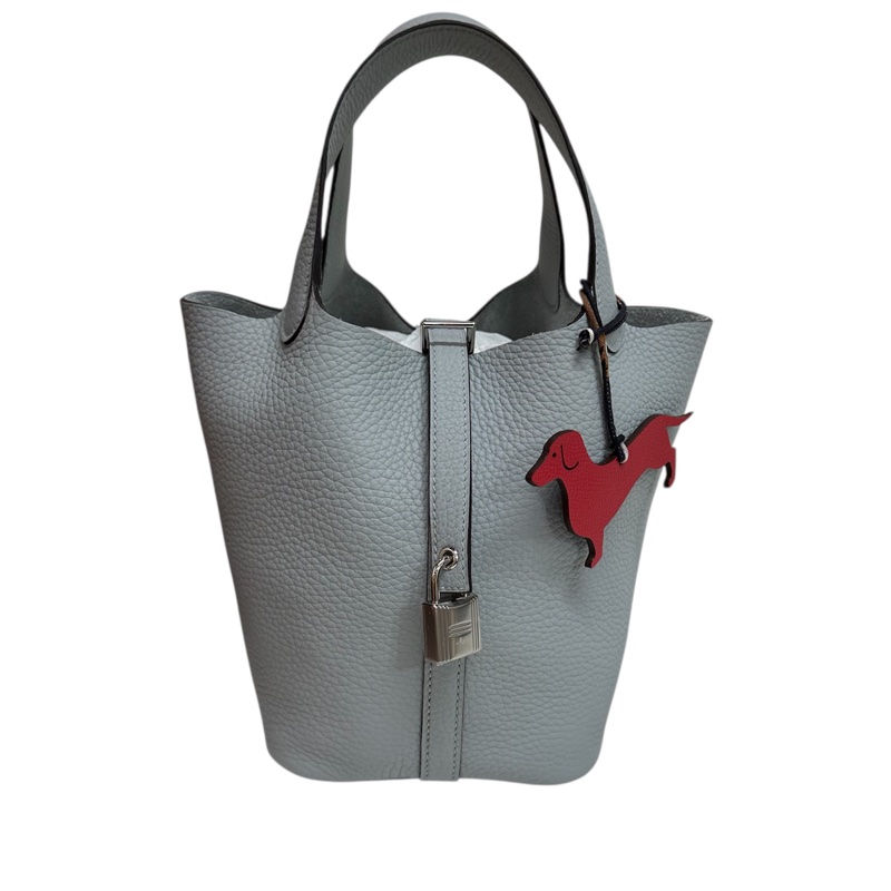 全新Hermès Picotin Lock 18 T/C CK8U Bleu Glacier冰川藍-6