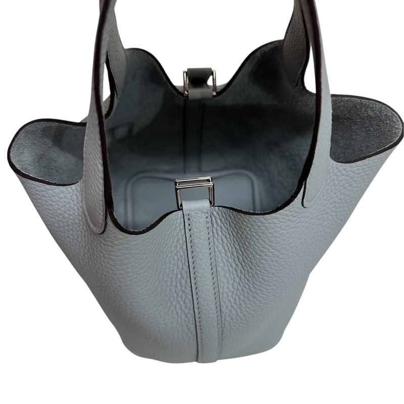 全新Hermès Picotin Lock 18 T/C CK8U Bleu Glacier冰川藍-9