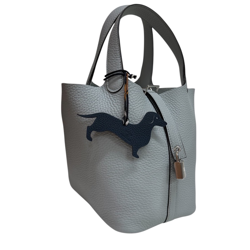 全新Hermès Picotin Lock 18 T/C CK8U Bleu Glacier冰川藍-10