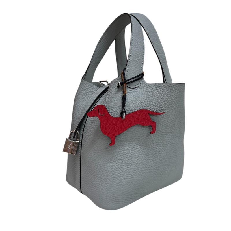 全新Hermès Picotin Lock 18 T/C CK8U Bleu Glacier冰川藍-11