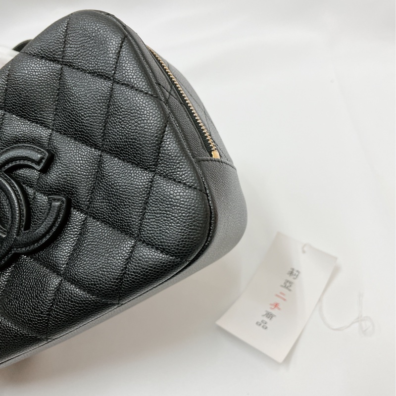莉亞精品♡Chanel AS3909 手把化妝箱 黑色 二手-11