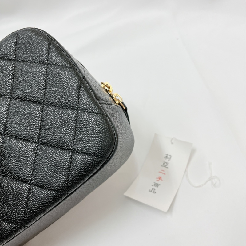 莉亞精品♡Chanel AS3909 手把化妝箱 黑色 二手-13