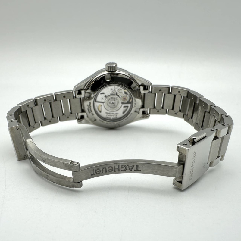 TAG HEUER 豪雅卡萊拉系列 Caliber 9 自動機械腕錶，附日期顯示，鑲嵌 12 顆鑽石，型號 WAR2413.BA0776，不銹鋼材質，黑色，女士款-7