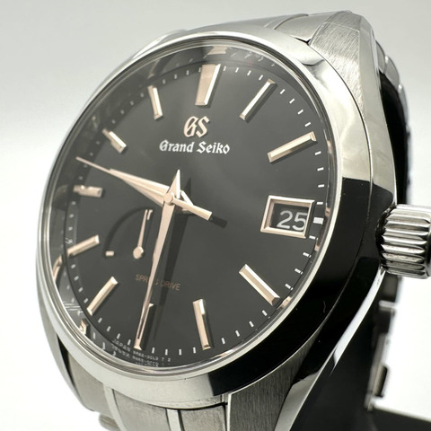 Grand Seiko SBGA401/9R65-0DH0 Heritage 系列 Spring Drive 動力儲存腕錶，黑色，男士款