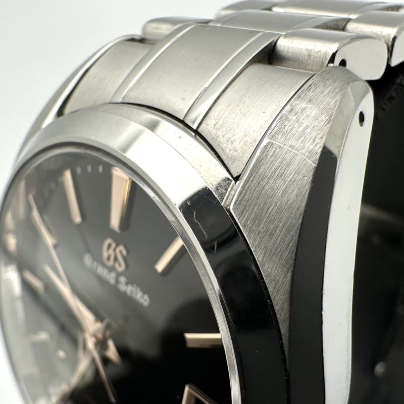 Grand Seiko SBGA401/9R65-0DH0 Heritage 系列 Spring Drive 動力儲存腕錶，黑色，男士款-6