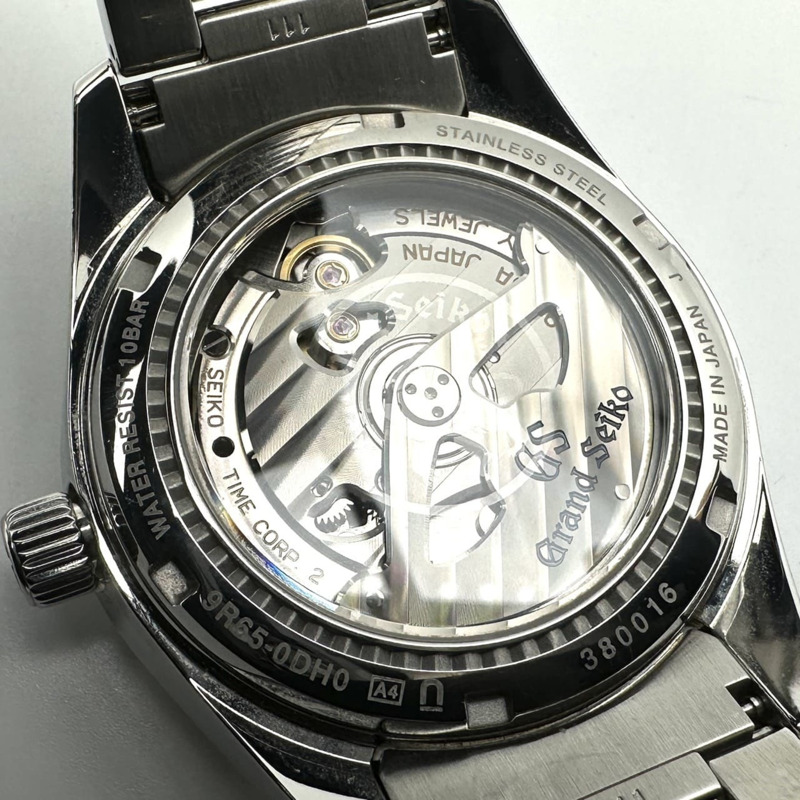 Grand Seiko SBGA401/9R65-0DH0 Heritage 系列 Spring Drive 動力儲存腕錶，黑色，男士款-12