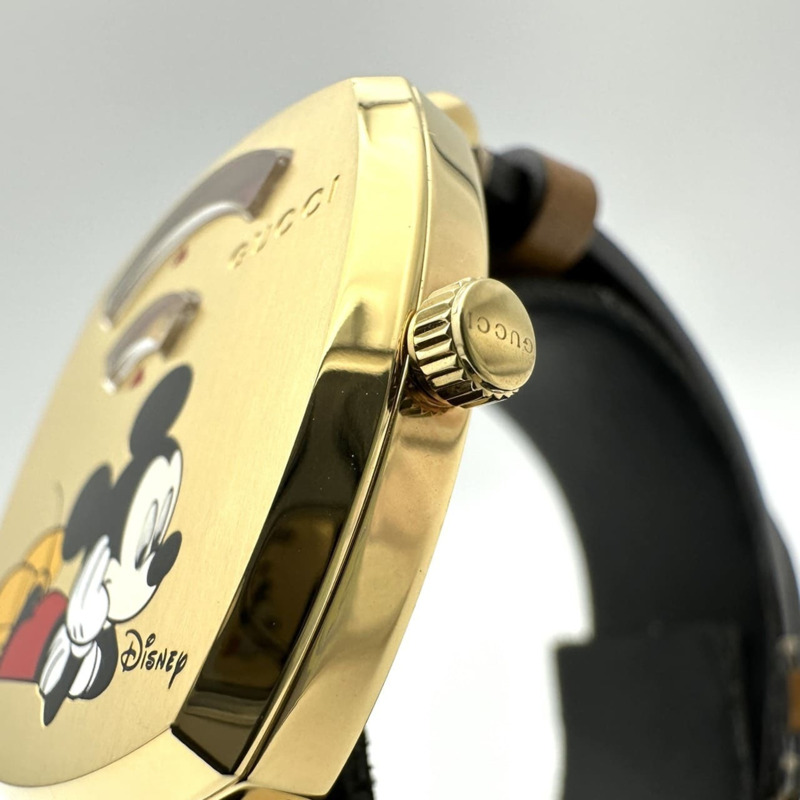 GUCCI Grip YA157420/157.4 石英錶，米奇與迪士尼聯名款，金色，男士-3