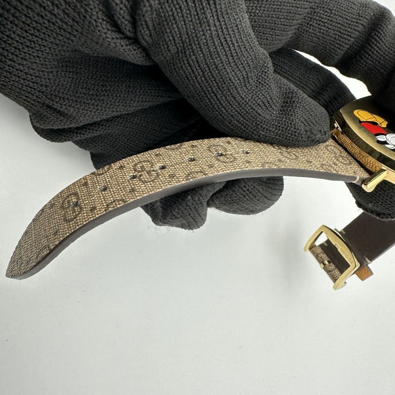 GUCCI Grip YA157420/157.4 石英錶，米奇與迪士尼聯名款，金色，男士-9