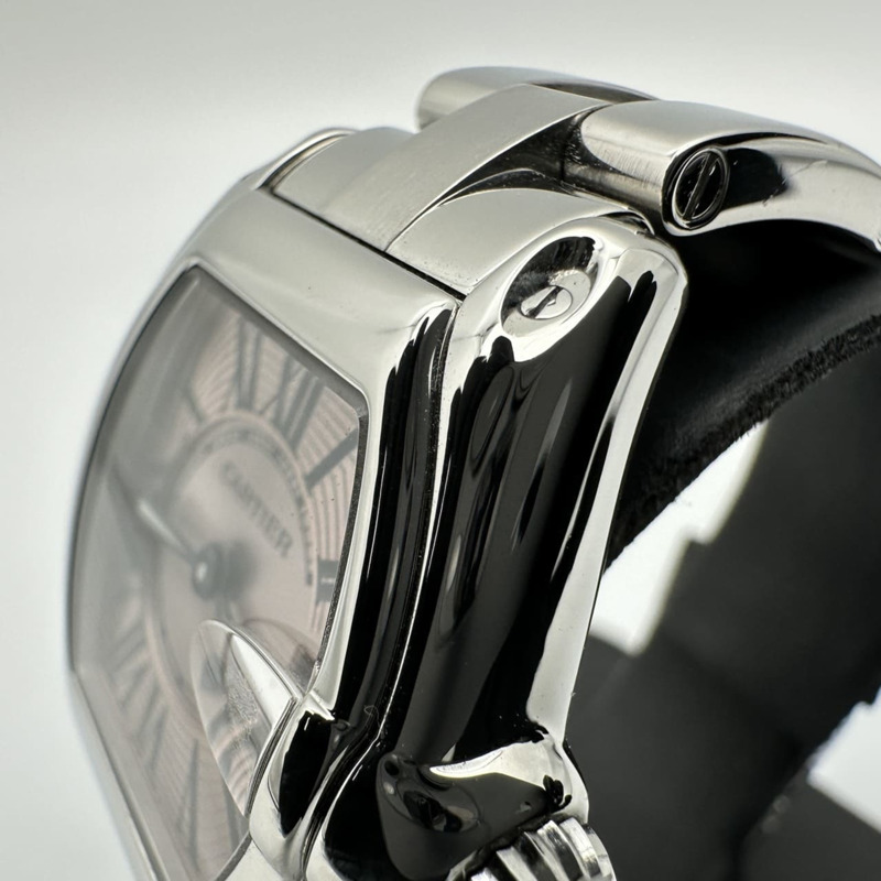 卡地亞 Roadster SM Date W62017V3 石英不鏽鋼粉紅女錶-5